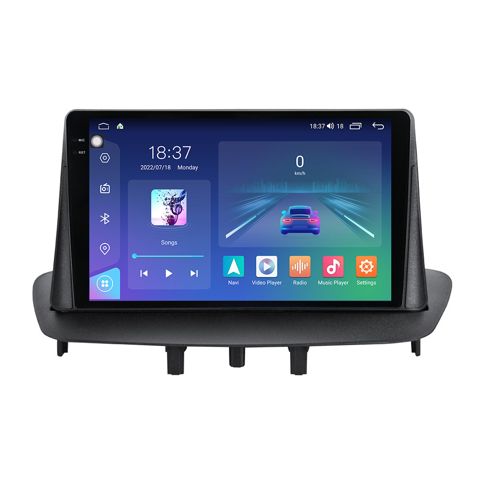 Navigatie dedicata cu Android Renault Megane III 2009 - 2016, 8GB RAM, Radio GPS Dual Zone, Display 2K QLED 9.5" Touchscreen, Internet Wi-Fi si slot SIM 4G, Bluetooth, MirrorLink, USB