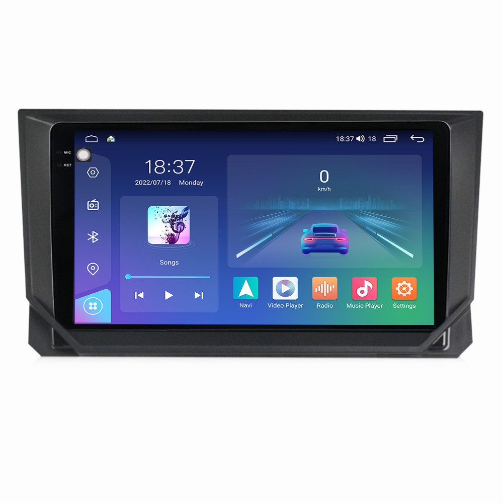 Navigatie dedicata cu Android Seat Ibiza V 2017 - 2021, 8GB RAM, Radio GPS Dual Zone, Display 2K QLED 9.5" Touchscreen, Internet Wi-Fi si slot SIM 4G, Bluetooth, MirrorLink, USB