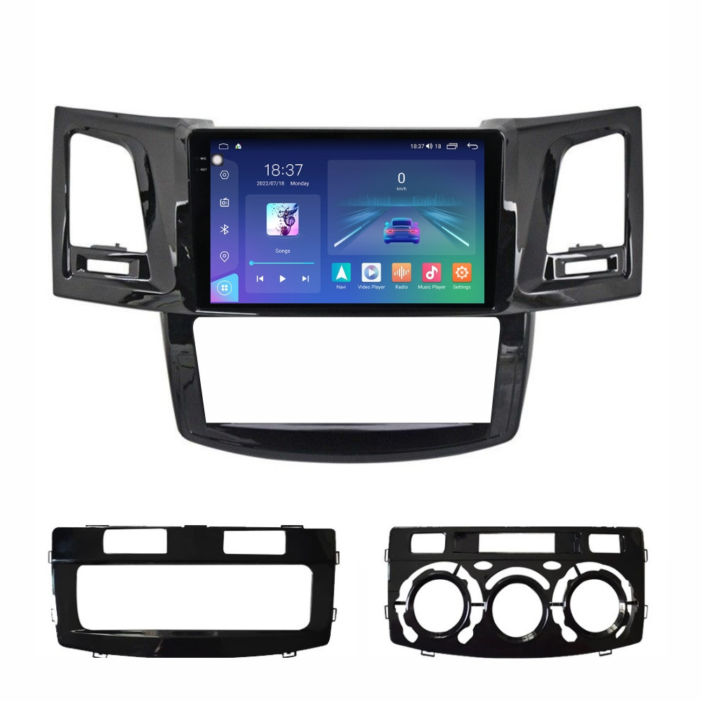 Navigatie dedicata cu Android Toyota Hilux VII 2004 - 2015, 8GB RAM, Radio GPS Dual Zone, Display 2K QLED 9.5" Touchscreen, Internet Wi-Fi si slot SIM 4G, Bluetooth, MirrorLink, USB