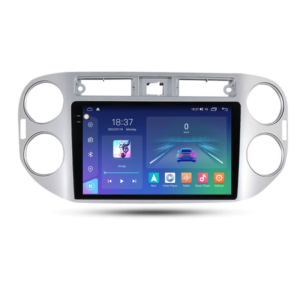 Navigatie dedicata cu Android VW Tiguan I 2007 - 2012, 8GB RAM, Radio GPS Dual Zone, Display 2K QLED 9.5" Touchscreen, Internet Wi-Fi si slot SIM 4G, Bluetooth, MirrorLink, USB