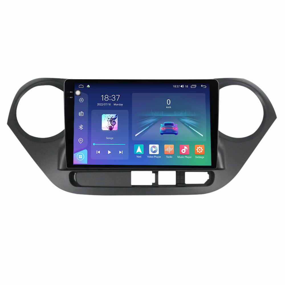 Navigatie dedicata cu Android Hyundai i10 2013 - 2019, 8GB RAM, Radio GPS Dual Zone, Display 2K QLED 9.5" Touchscreen, Internet Wi-Fi si slot SIM 4G, Bluetooth, MirrorLink, USB