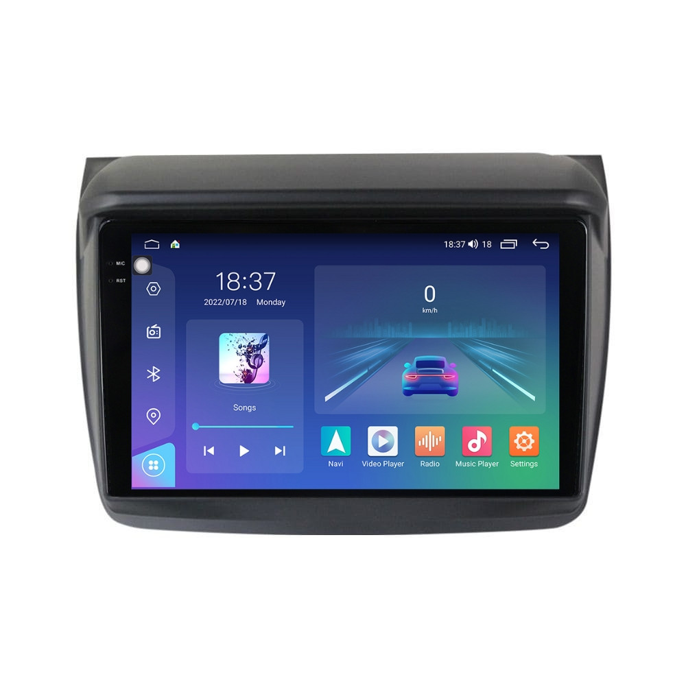 Navigatie dedicata cu Android Mitsubishi L200 2005 - 2015, 8GB RAM, Radio GPS Dual Zone, Display 2K QLED 9.5" Touchscreen, Internet Wi-Fi si slot SIM 4G, Bluetooth, MirrorLink, USB