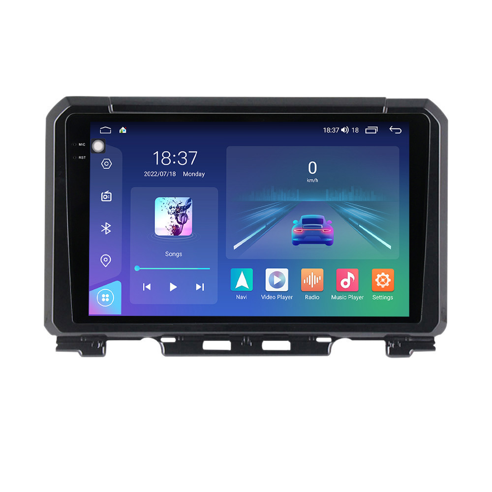 Navigatie dedicata cu Android Suzuki Jimny dupa 2018, 8GB RAM, Radio GPS Dual Zone, Display 2K QLED 9.5" Touchscreen, Internet Wi-Fi si slot SIM 4G, Bluetooth, MirrorLink, USB