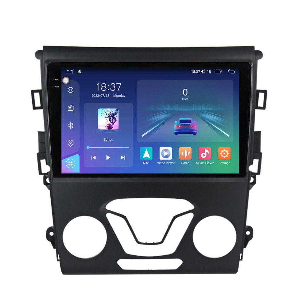 Navigatie dedicata cu Android Ford Mondeo V dupa 2014 fara navigatie originala, 8GB RAM, Radio GPS Dual Zone, Display 2K QLED 9.5" Touchscreen, Internet Wi-Fi si slot SIM 4G, Bluetooth, MirrorLink, USB