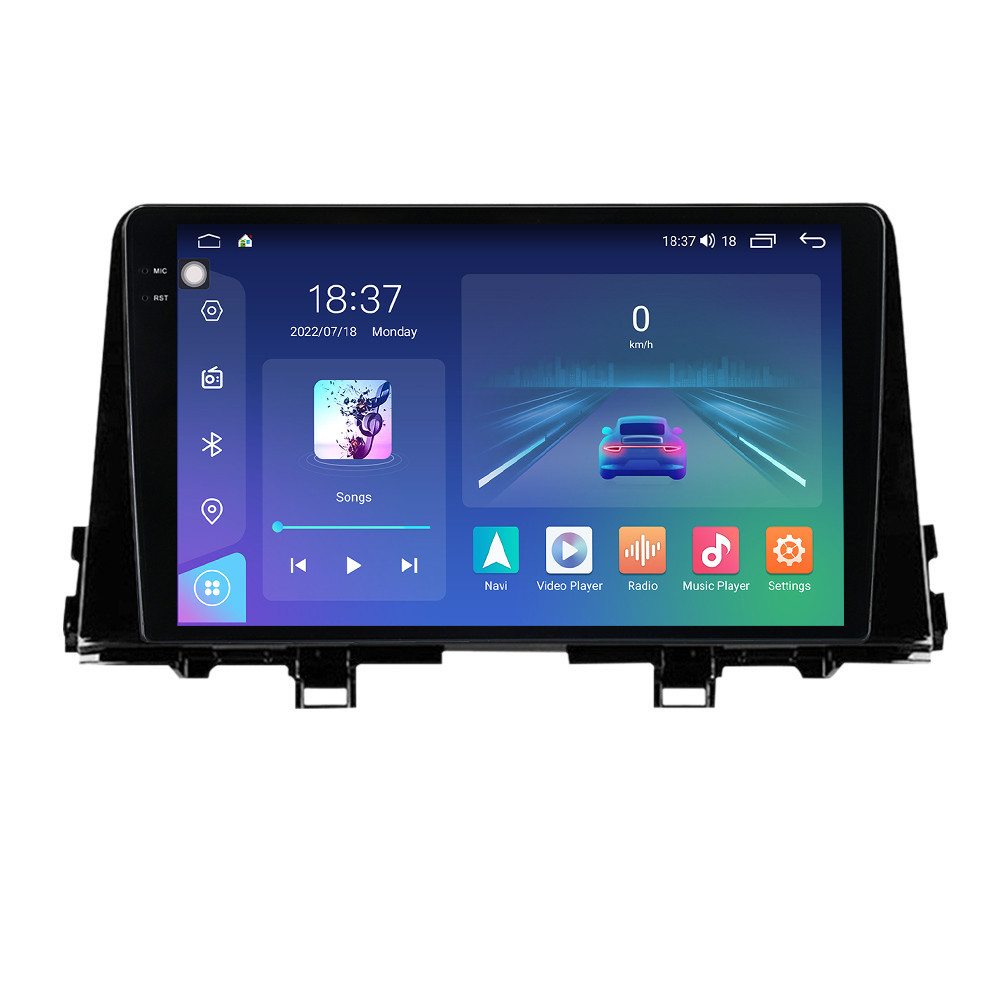 Navigatie dedicata cu Android Kia Picanto dupa 2017, 8GB RAM, Radio GPS Dual Zone, Display 2K QLED 9.5" Touchscreen, Internet Wi-Fi si slot SIM 4G, Bluetooth, MirrorLink, USB
