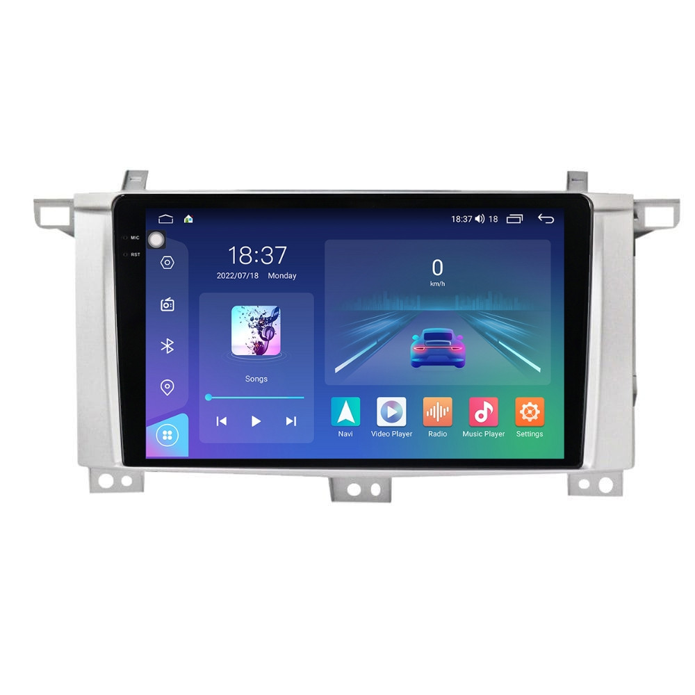 Navigatie dedicata cu Android Toyota Land Cruiser J100 2002 - 2008, 8GB RAM, Radio GPS Dual Zone, Display 2K QLED 9.5" Touchscreen, Internet Wi-Fi si slot SIM 4G, Bluetooth, MirrorLink, USB