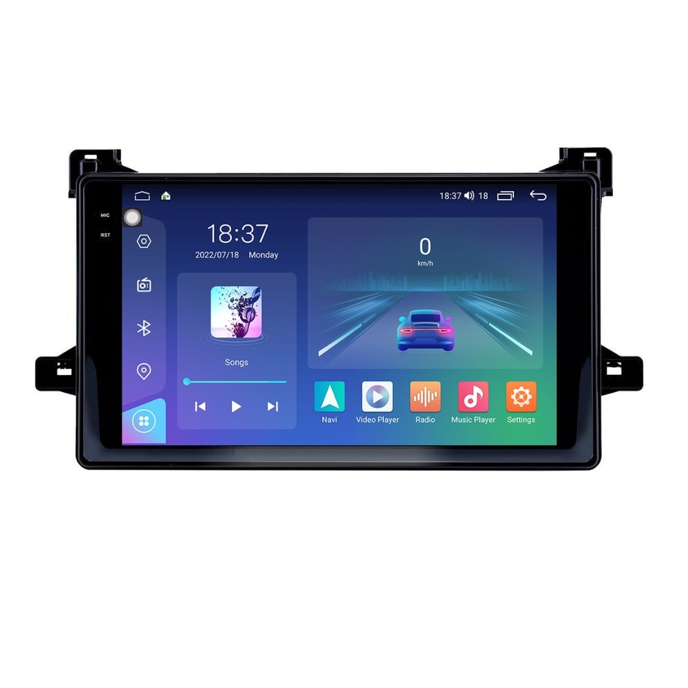 Navigatie dedicata cu Android Toyota Prius W5 dupa 2015, 8GB RAM, Radio GPS Dual Zone, Display 2K QLED 9.5" Touchscreen, Internet Wi-Fi si slot SIM 4G, Bluetooth, MirrorLink, USB