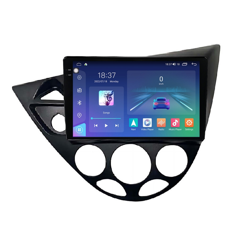 Navigatie dedicata cu Android Ford Focus I 1998 - 2005, 8GB RAM, Radio GPS Dual Zone, Display 2K QLED 9.5" Touchscreen, Internet Wi-Fi si slot SIM 4G, Bluetooth, MirrorLink, USB
