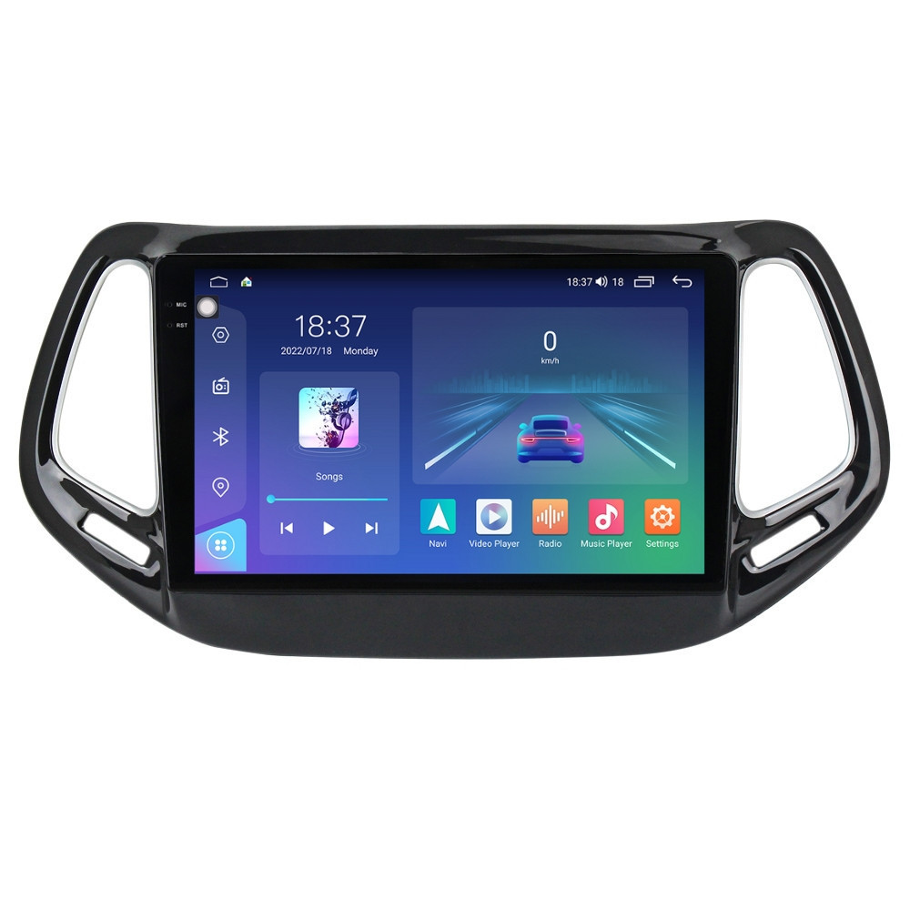 Navigatie dedicata cu Android Jeep Compass II 2016 - 2021, 8GB RAM, Radio GPS Dual Zone, Display 2K QLED 10.36" Touchscreen, Internet Wi-Fi si slot SIM 4G, Bluetooth, MirrorLink, USB
