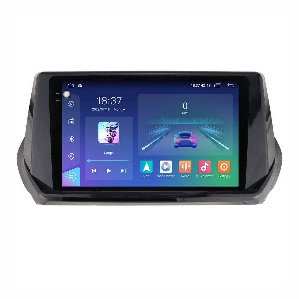 Navigatie dedicata cu Android Peugeot 2008 II dupa 2019, 8GB RAM, Radio GPS Dual Zone, Display 2K QLED 9.5" Touchscreen, Internet Wi-Fi si slot SIM 4G, Bluetooth, MirrorLink, USB