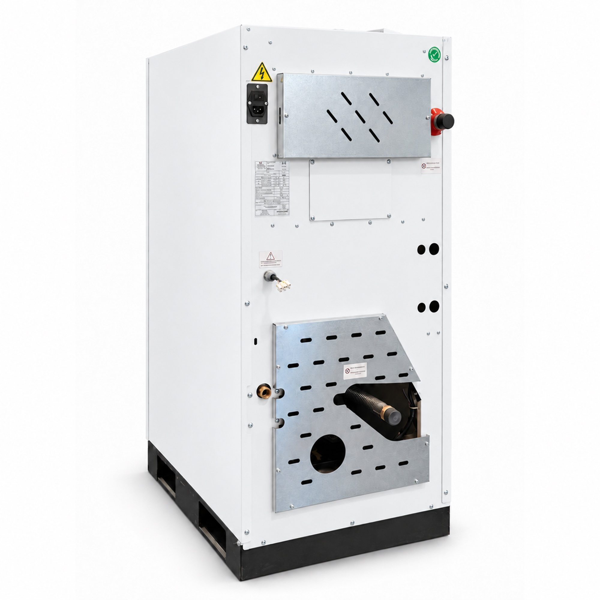 Centrala termica pe peleti Fornello GT 25 Standard echipata cu pompa circulatie vas expansiune manometrusupapa de siguranta curatare mecanica arzator de peleti si schimbator de caldura buncar peleti integrat 50 kg A+ 30