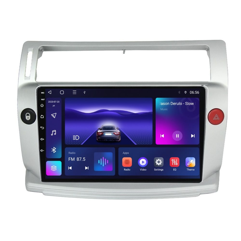 Navigatie dedicata cu Android Citroen C4 I 2004 - 2009, 4GB RAM, Radio GPS Dual Zone, Display HD IPS 9" Touchscreen, Internet Wi-Fi, Bluetooth, MirrorLink, USB