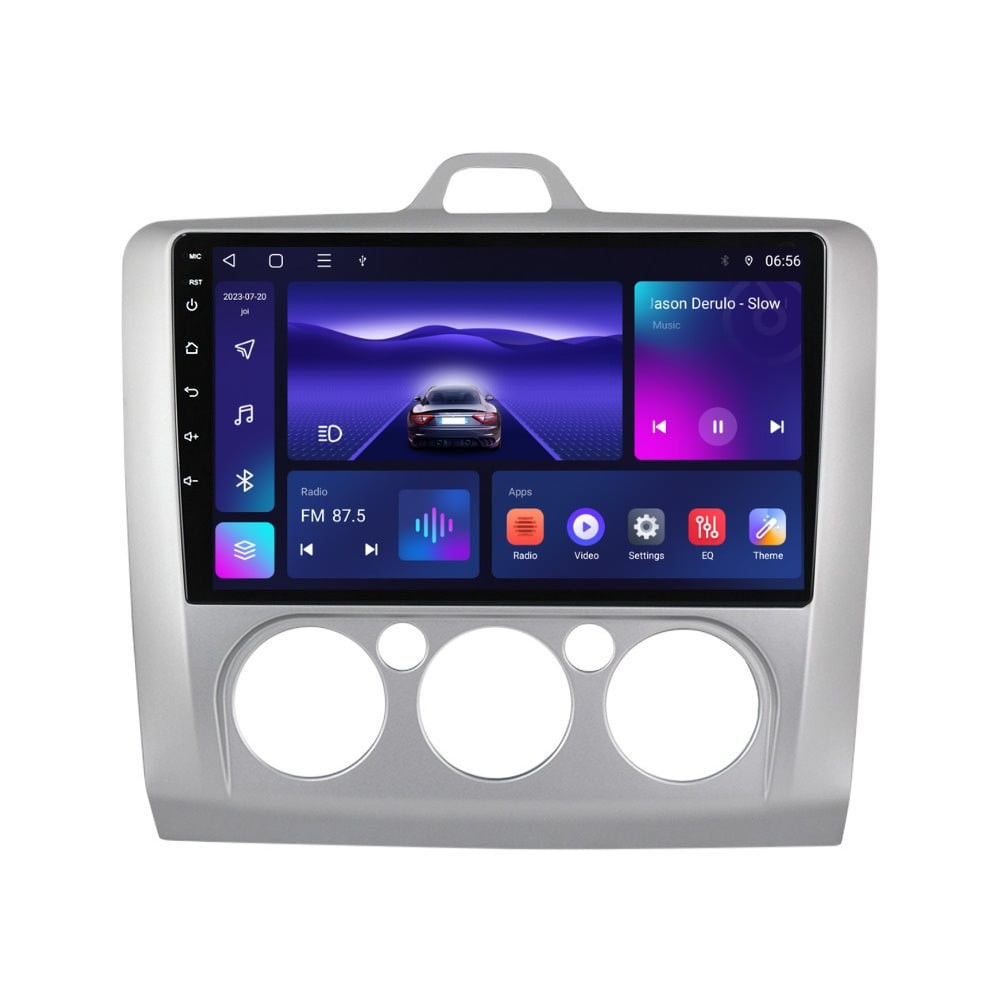 Navigatie dedicata cu Android Ford Focus II 2004 - 2011, clima manuala, 4GB RAM, Radio GPS Dual Zone, Display HD IPS 9" Touchscreen, Internet Wi-Fi, Bluetooth, MirrorLink, USB