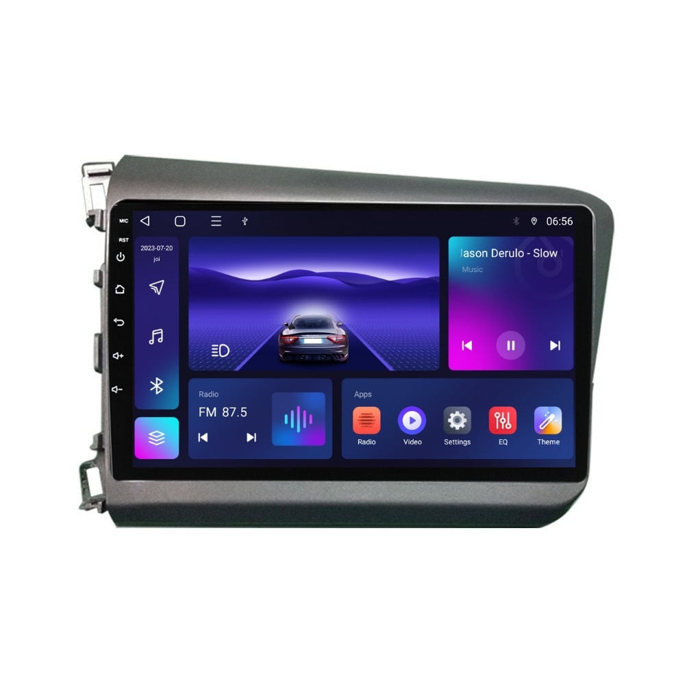 Navigatie dedicata cu Android Honda Civic IX Sedan 2011 - 2015, 4GB RAM, Radio GPS Dual Zone, Display HD IPS 9" Touchscreen, Internet Wi-Fi, Bluetooth, MirrorLink, USB