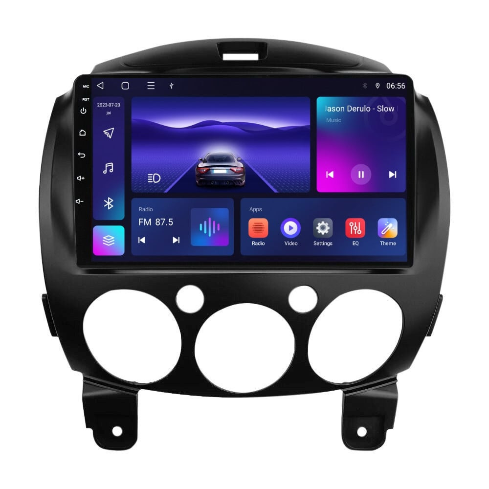 Navigatie dedicata cu Android Mazda 2 2007 - 2014, 4GB RAM, Radio GPS Dual Zone, Display HD IPS 9" Touchscreen, Internet Wi-Fi, Bluetooth, MirrorLink, USB