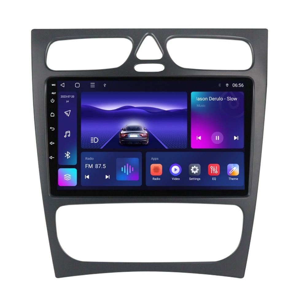Navigatie dedicata cu Android Mercedes C-Class W203 2000 - 2004, 4GB RAM, Radio GPS Dual Zone, Display HD IPS 9" Touchscreen, Internet Wi-Fi, Bluetooth, MirrorLink, USB