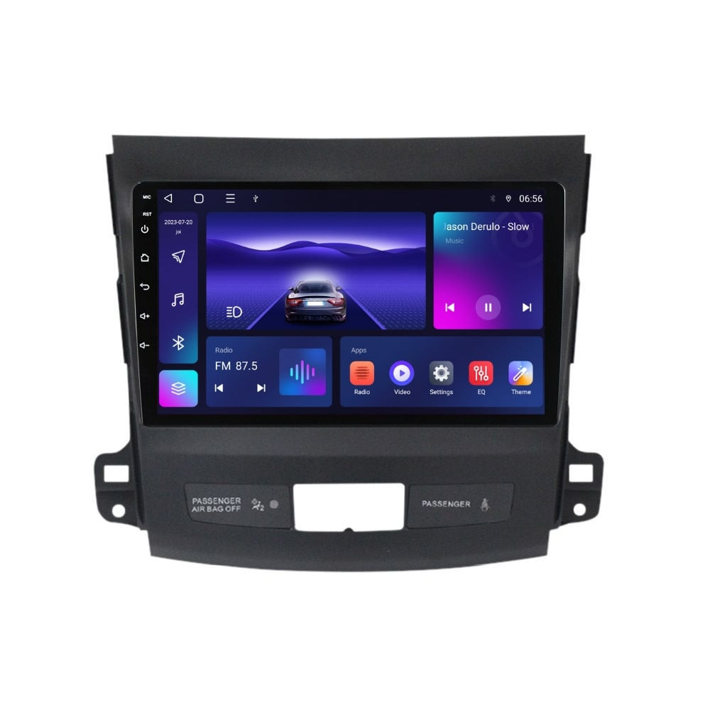 Navigatie dedicata cu Android Mitsubishi Outlander II 2006 - 2012, 4GB RAM, Radio GPS Dual Zone, Display HD IPS 9" Touchscreen, Internet Wi-Fi, Bluetooth, MirrorLink, USB