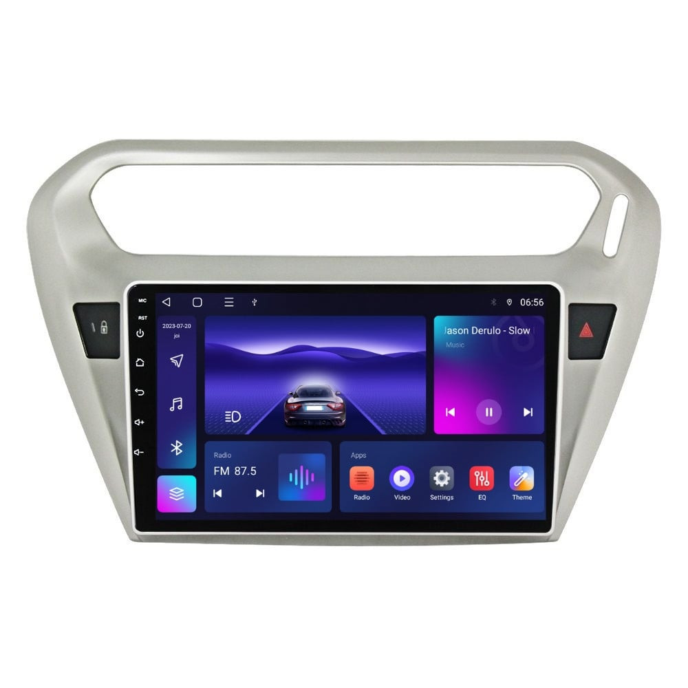 Navigatie dedicata cu Android Citroen C-Elysee 2012 - 2021, 4GB RAM, Radio GPS Dual Zone, Display HD IPS 9" Touchscreen, Internet Wi-Fi, Bluetooth, MirrorLink, USB