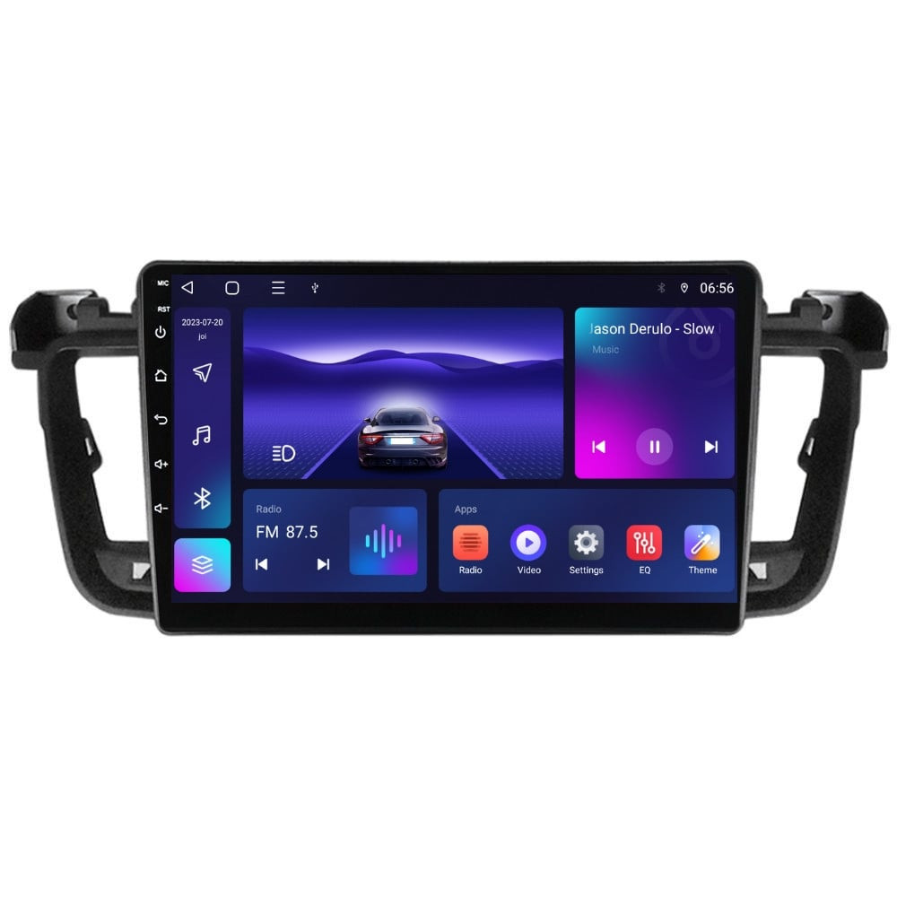 Navigatie dedicata cu Android Peugeot 508 I 2010 - 2018, 4GB RAM, Radio GPS Dual Zone, Display HD IPS 9" Touchscreen, Internet Wi-Fi, Bluetooth, MirrorLink, USB