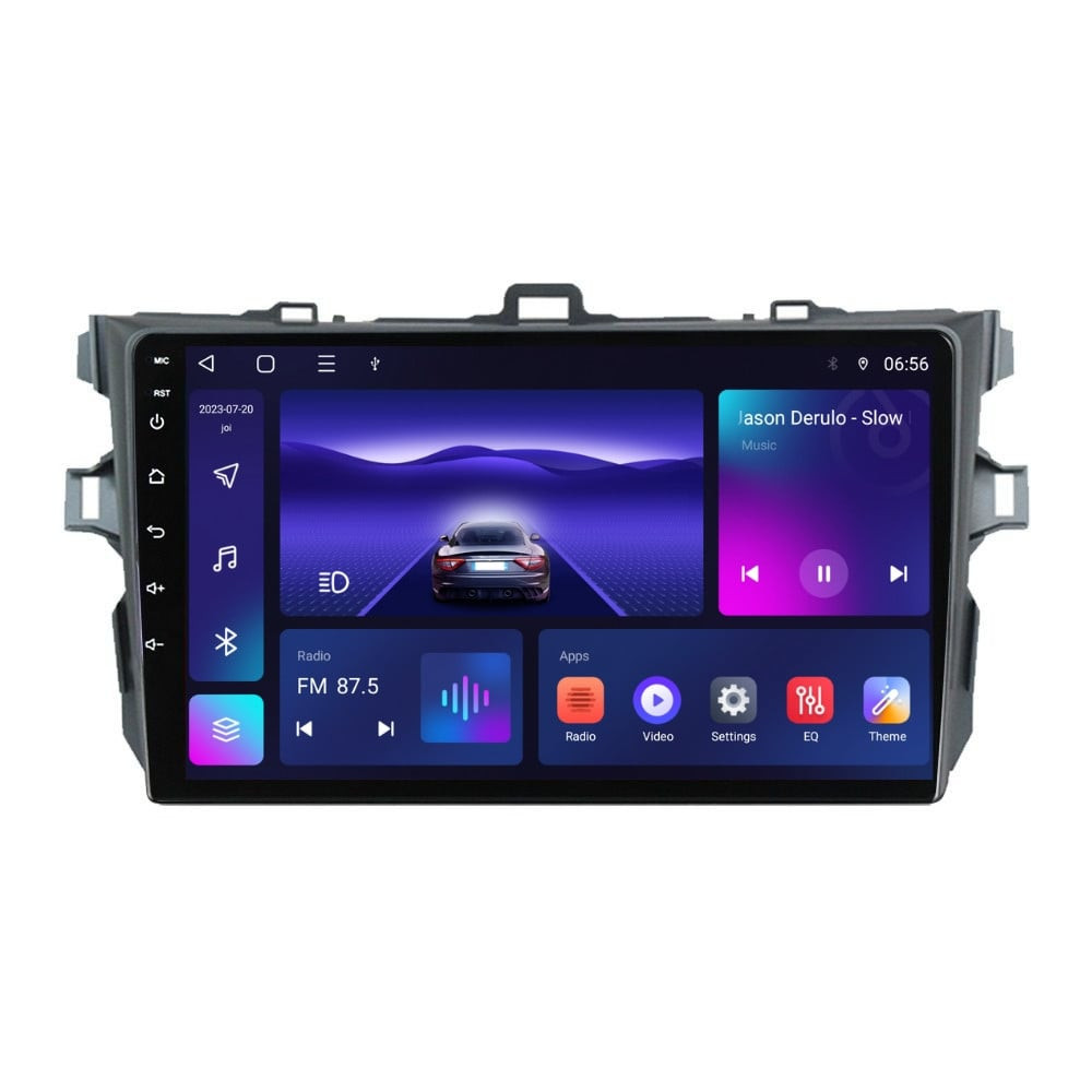 Navigatie dedicata cu Android Toyota Corolla 2007 - 2013, 4GB RAM, Radio GPS Dual Zone, Display HD IPS 9" Touchscreen, Internet Wi-Fi, Bluetooth, MirrorLink, USB