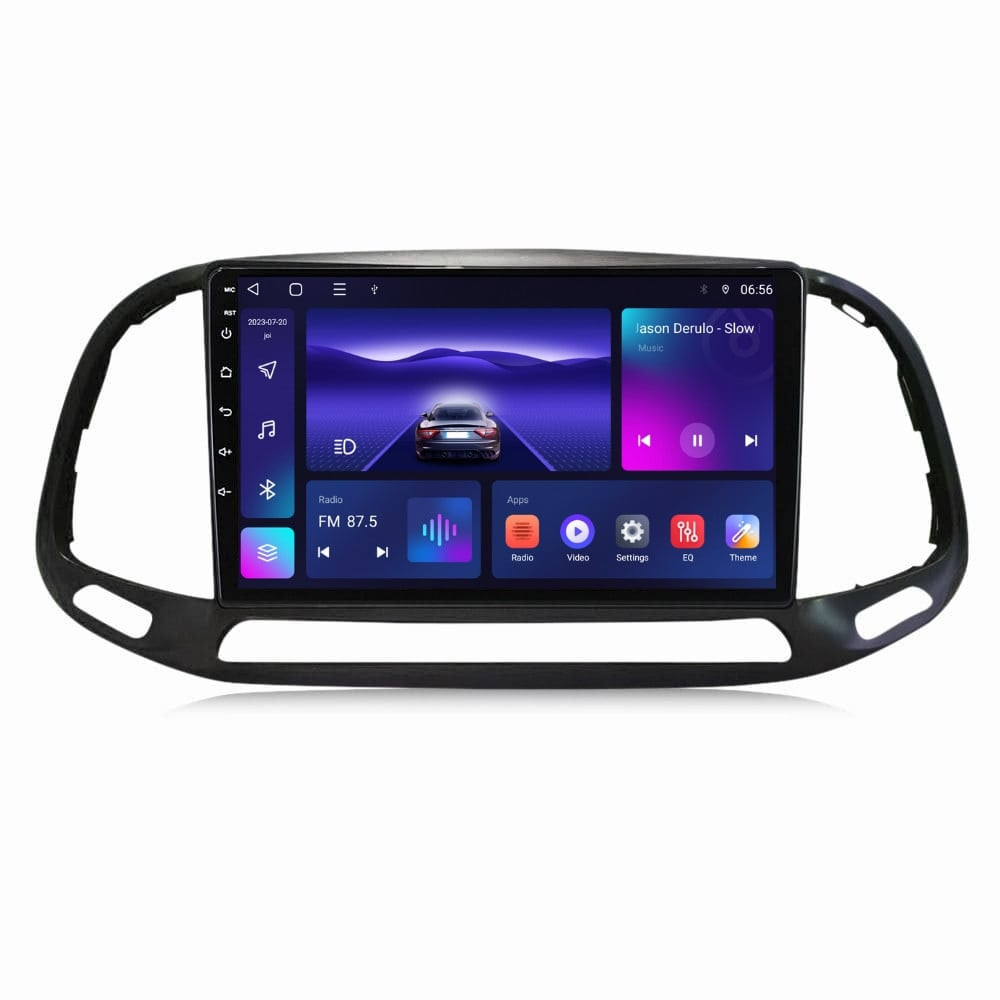 Navigatie dedicata cu Android Fiat Doblo dupa 2015, 4GB RAM, Radio GPS Dual Zone, Display HD IPS 9" Touchscreen, Internet Wi-Fi, Bluetooth, MirrorLink, USB
