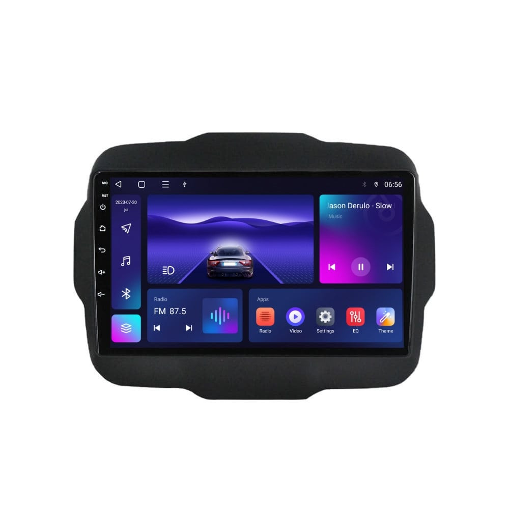 Navigatie dedicata cu Android Jeep Renegade dupa 2014, 4GB RAM, Radio GPS Dual Zone, Display HD IPS 9" Touchscreen, Internet Wi-Fi, Bluetooth, MirrorLink, USB