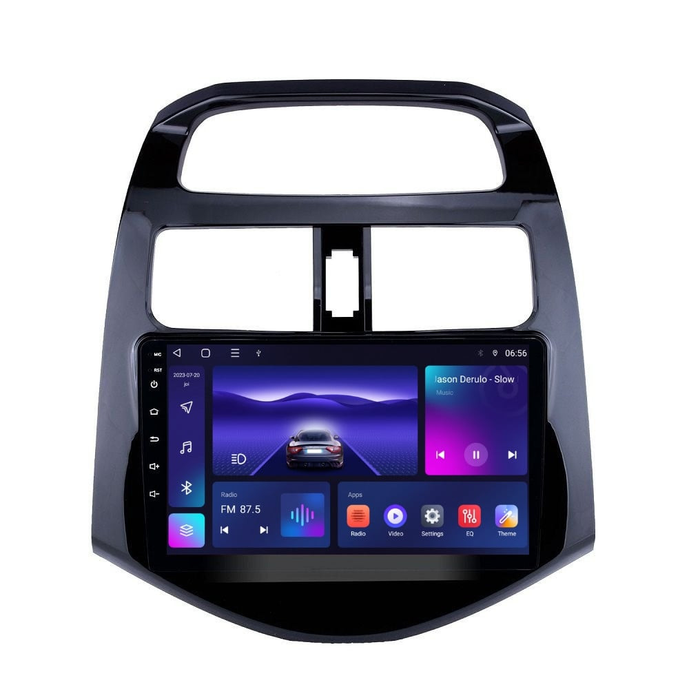 Navigatie dedicata cu Android Chevrolet Spark 2009 - 2015, 4GB RAM, Radio GPS Dual Zone, Display HD IPS 9" Touchscreen, Internet Wi-Fi, Bluetooth, MirrorLink, USB