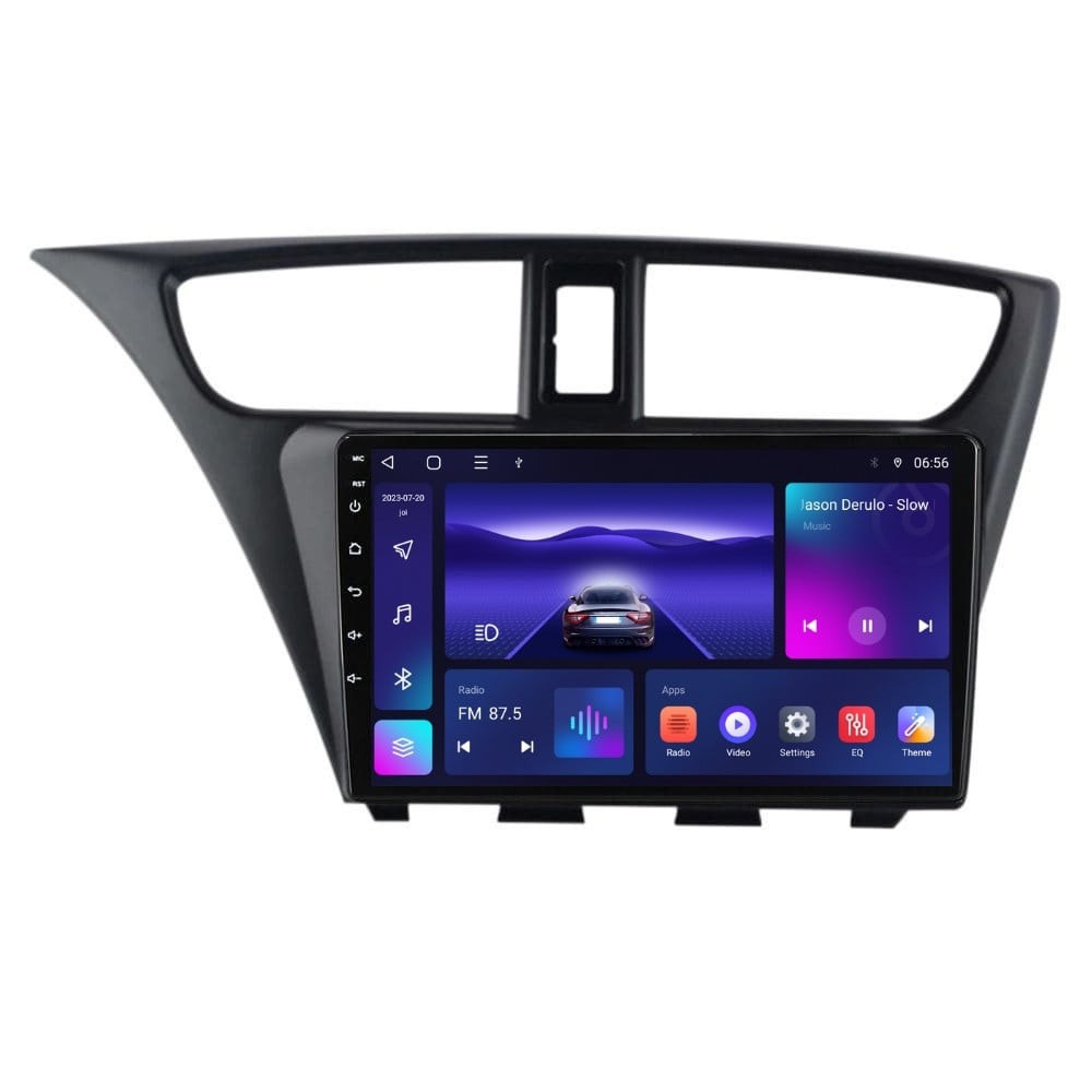 Navigatie dedicata cu Android Honda Civic IX Hatchback 2011 - 2015, 4GB RAM, Radio GPS Dual Zone, Display HD IPS 9" Touchscreen, Internet Wi-Fi, Bluetooth, MirrorLink, USB