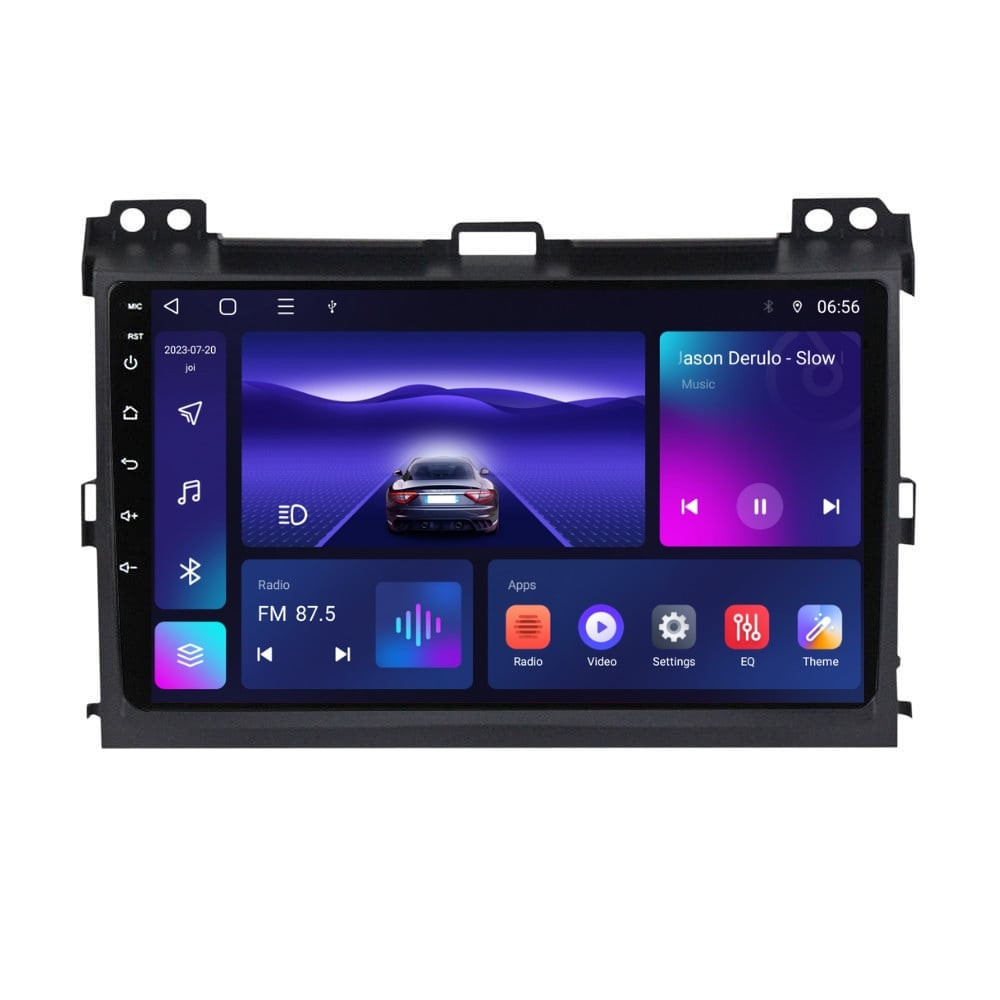 Navigatie dedicata cu Android Toyota Land Cruiser Prado J120 2002 - 2010, 4GB RAM, Radio GPS Dual Zone, Display HD IPS 9" Touchscreen, Internet Wi-Fi, Bluetooth, MirrorLink, USB