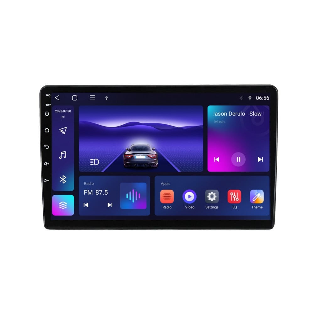 Navigatie dedicata cu Android Dacia Spring dupa 2020, 4GB RAM, Radio GPS Dual Zone, Display HD IPS 9" Touchscreen, Internet Wi-Fi, Bluetooth, MirrorLink, USB