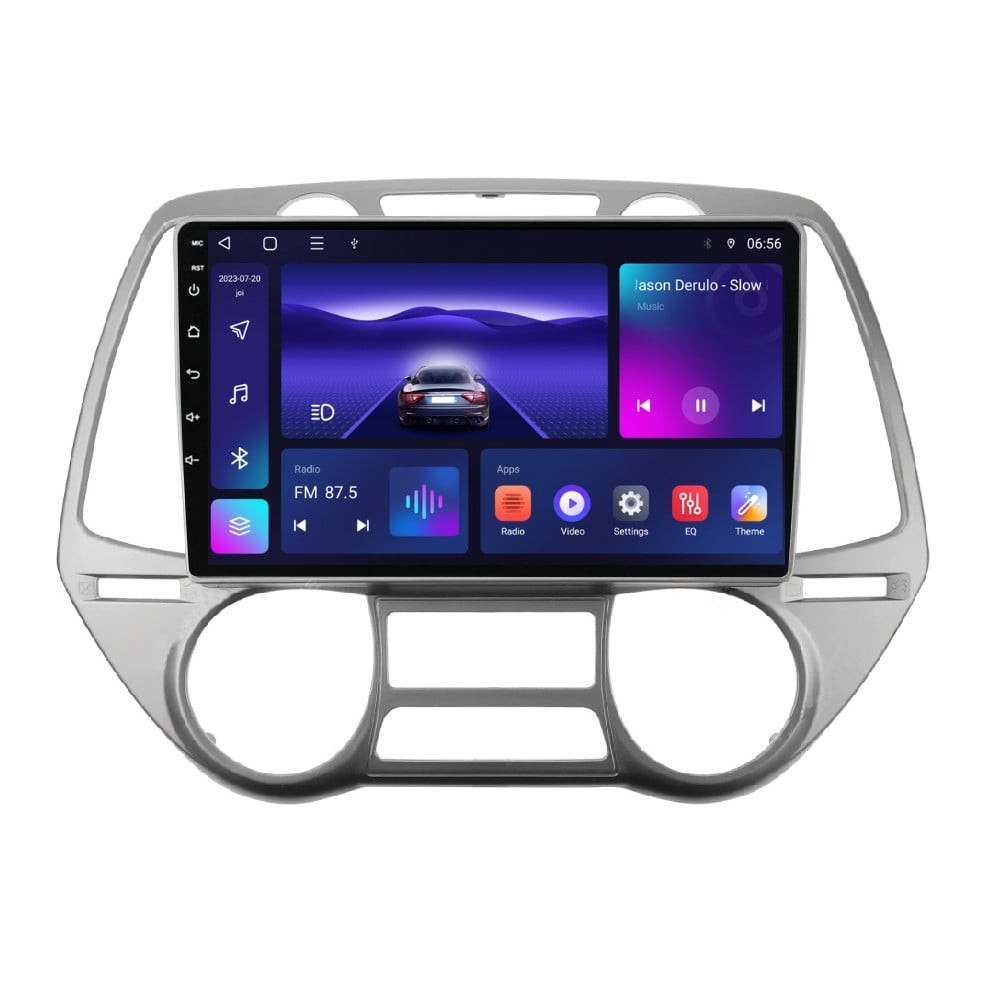 Navigatie dedicata cu Android Hyundai i20 2008 - 2012, clima automata, 4GB RAM, Radio GPS Dual Zone, Display HD IPS 9" Touchscreen, Internet Wi-Fi, Bluetooth, MirrorLink, USB