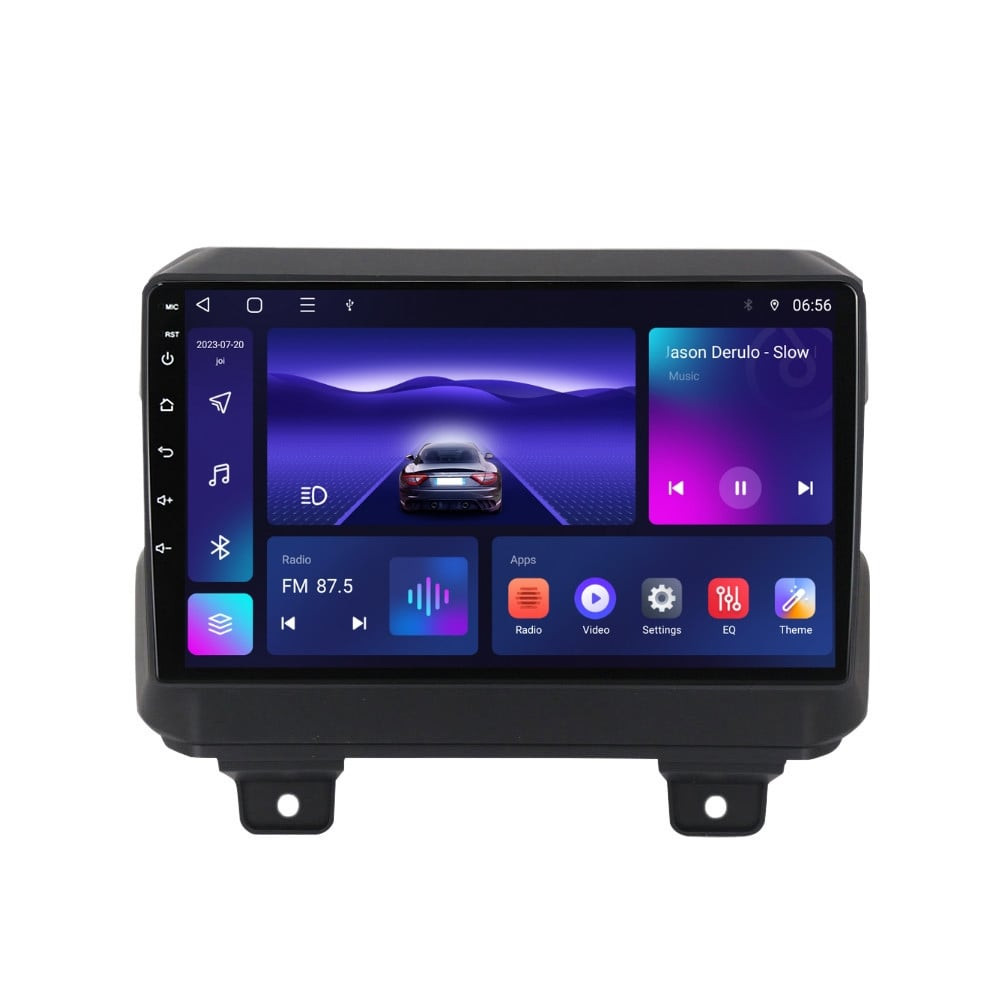 Navigatie dedicata cu Android Jeep Wrangler IV dupa 2018, 4GB RAM, Radio GPS Dual Zone, Display HD IPS 9" Touchscreen, Internet Wi-Fi, Bluetooth, MirrorLink, USB