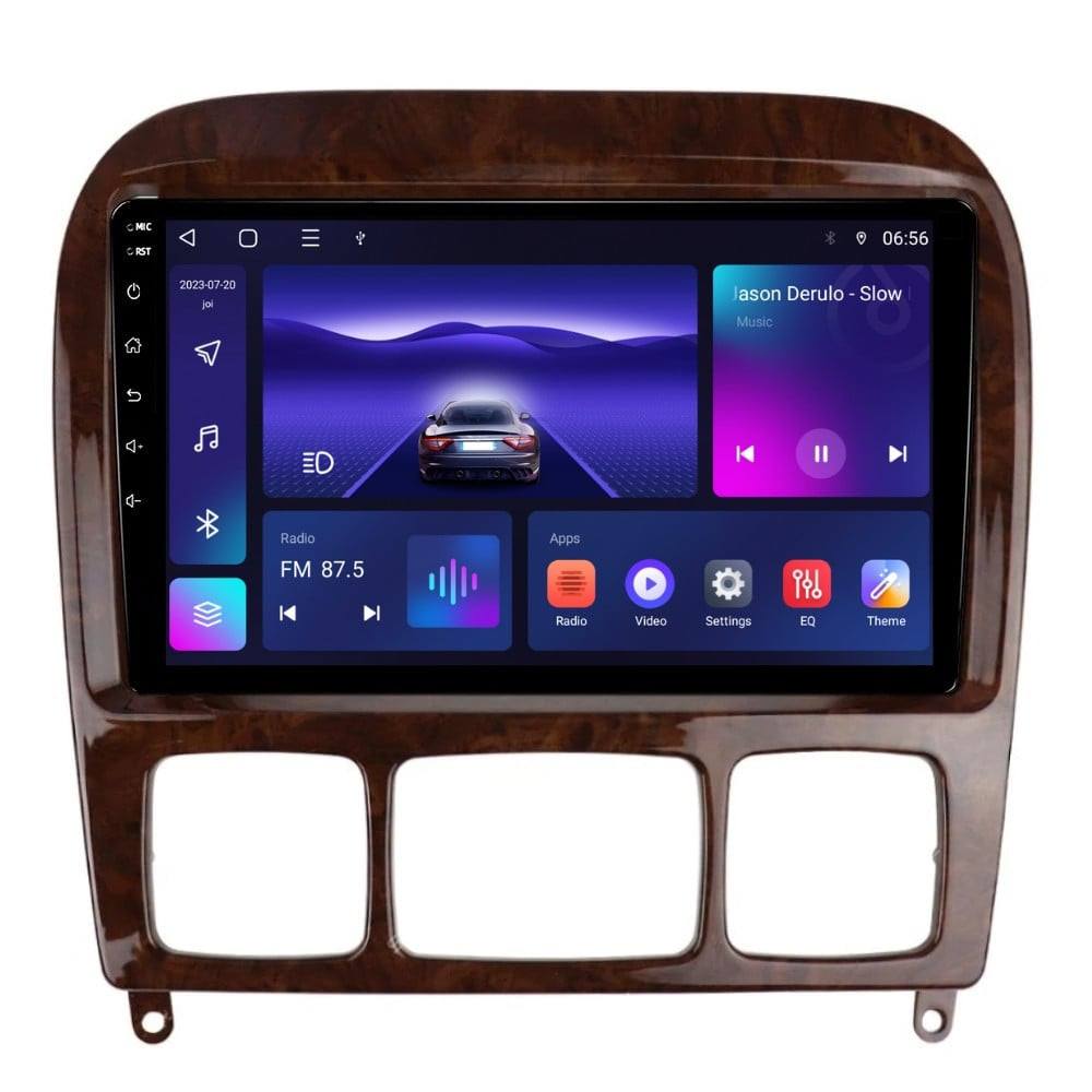 Navigatie dedicata cu Android Mercedes S-Class W220 1998 - 2005, 4GB RAM, Radio GPS Dual Zone, Display HD IPS 9" Touchscreen, Internet Wi-Fi, Bluetooth, MirrorLink, USB