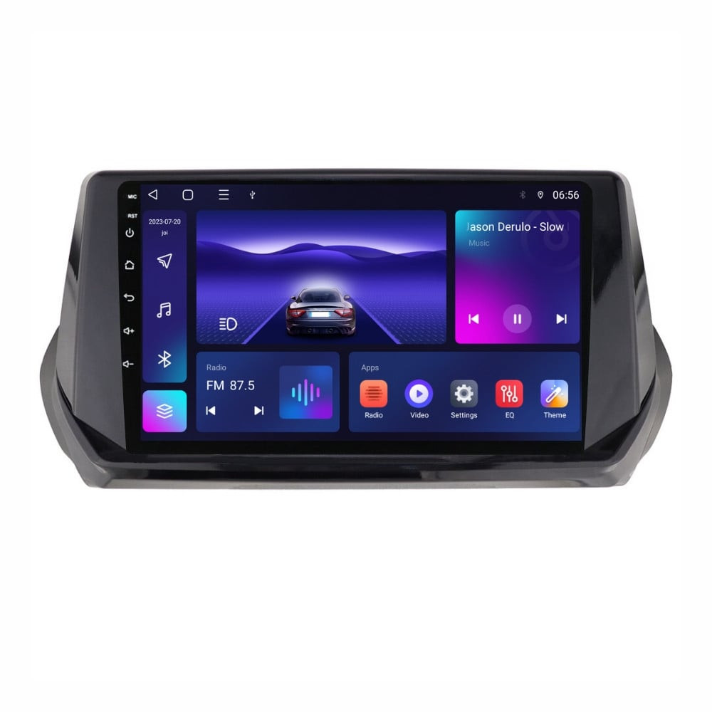 Navigatie dedicata cu Android Peugeot 2008 II dupa 2019, 4GB RAM, Radio GPS Dual Zone, Display HD IPS 9" Touchscreen, Internet Wi-Fi, Bluetooth, MirrorLink, USB