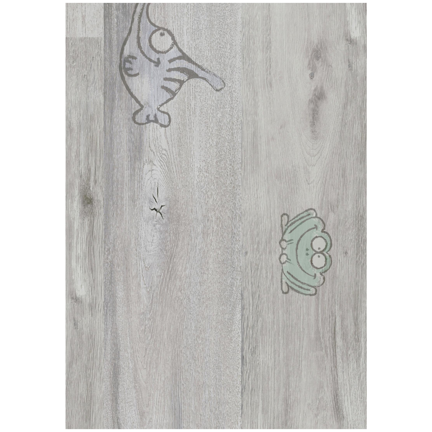 Parchet laminat 8 mm Kronotex Dynamic D6406 Smile, nuanta medie, lemn cu imprimeuri animale, clasa de trafic 32, click 5G, 1380 x 193 mm