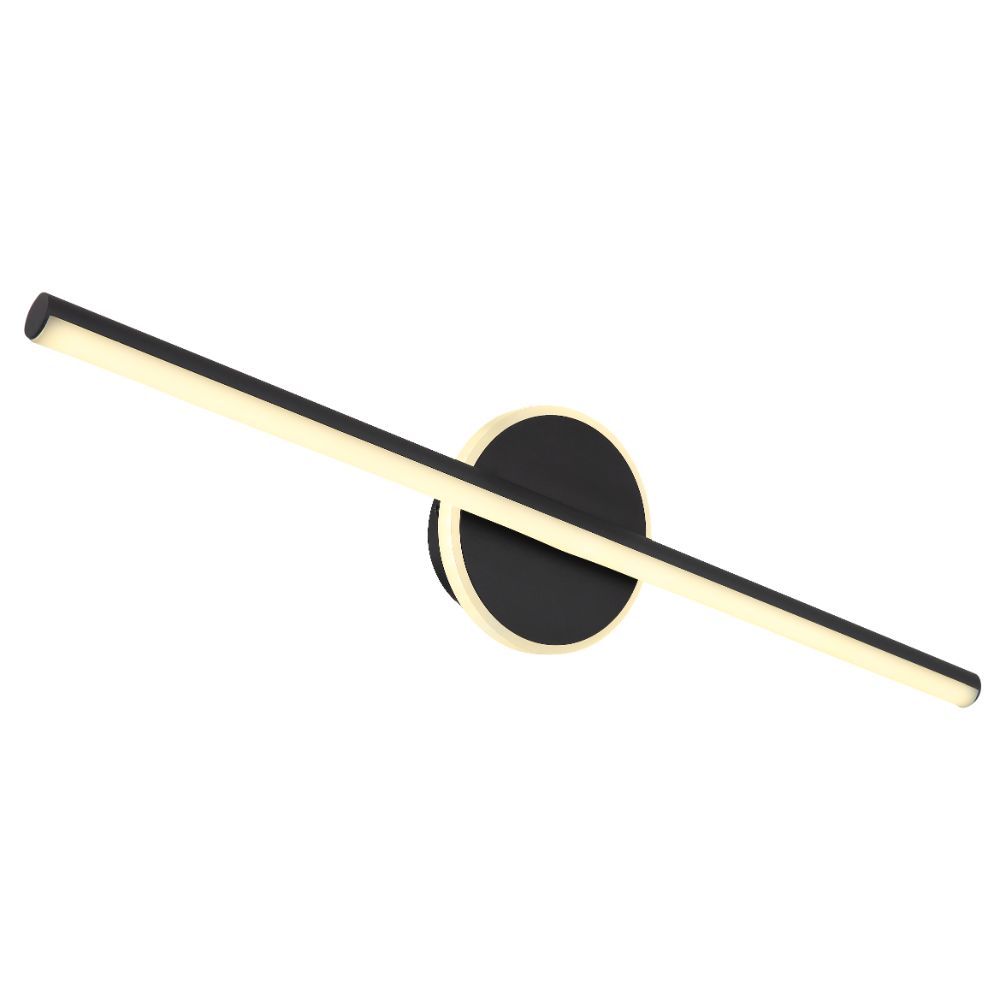 Aplica de perete Globo Pepe, metal/acril, 1 x LED 10 W, negru, 608 x 130 mm