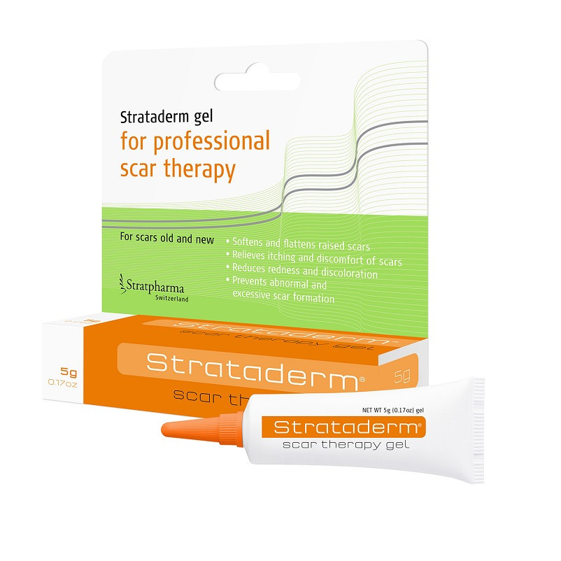 Gel pentru tratamentul cicatricilor anormale Strataderm, Meditrina Pharmaceuticals, 5 g
