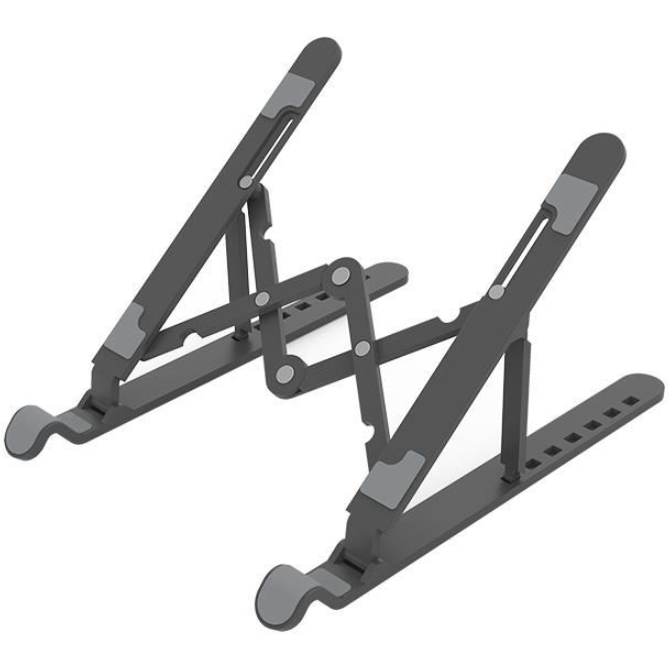 Stand Laptop PFB-A24 Plastic Pliabil Negru