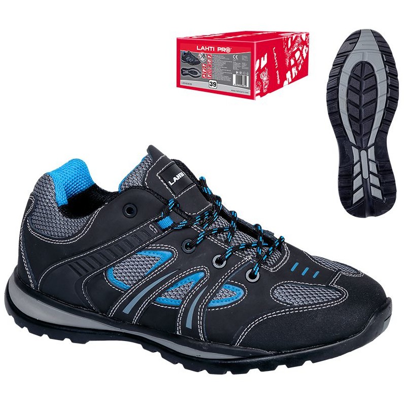 Pantof lucru o1sra din piele nubuc si tesatura - 44