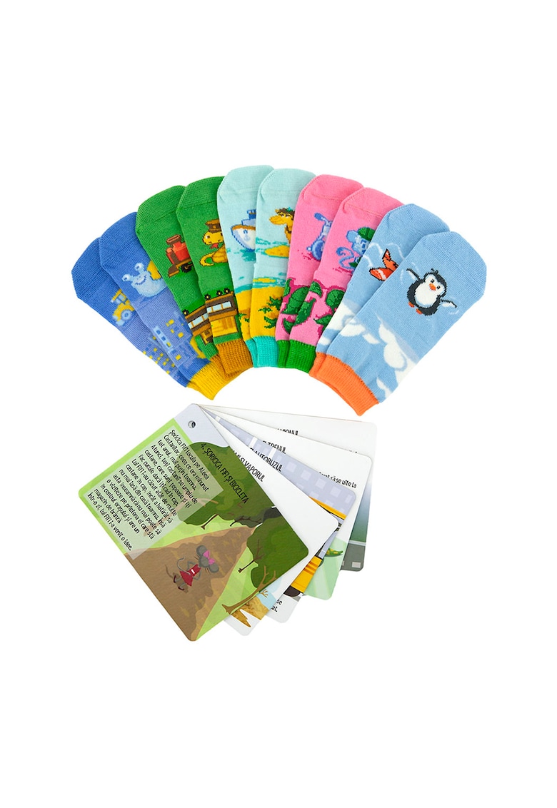 Set 5 perechi de sosete - unisex - cu animalute - Multicolor - Multicolor