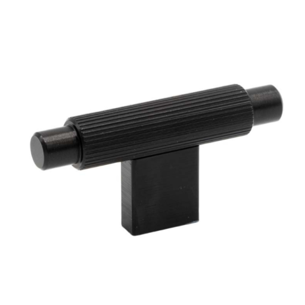 Buton T Arpa Vieffe, aluminiu, finisaj negru periat, 7 x 3.5 mm