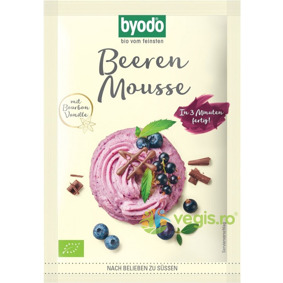 Mix pentru Mousse cu Fructe de Padure Fara Gluten Ecologic/Bio 36g