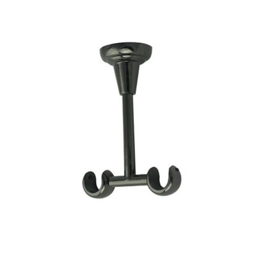 Consola galerie Sndeco, fier forjat, negru, 19 mm, set 2 buc