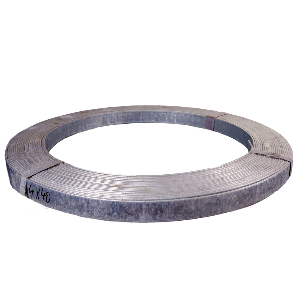 Platbanda zincata, 4 x 40 mm, colac 51 kg, 1.256 kg/m