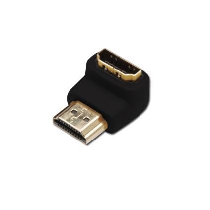 ASSMANN HDMI 2.0 HighSpeed w/Ethernetem Adapter HDMI A angled M HDMI A F black