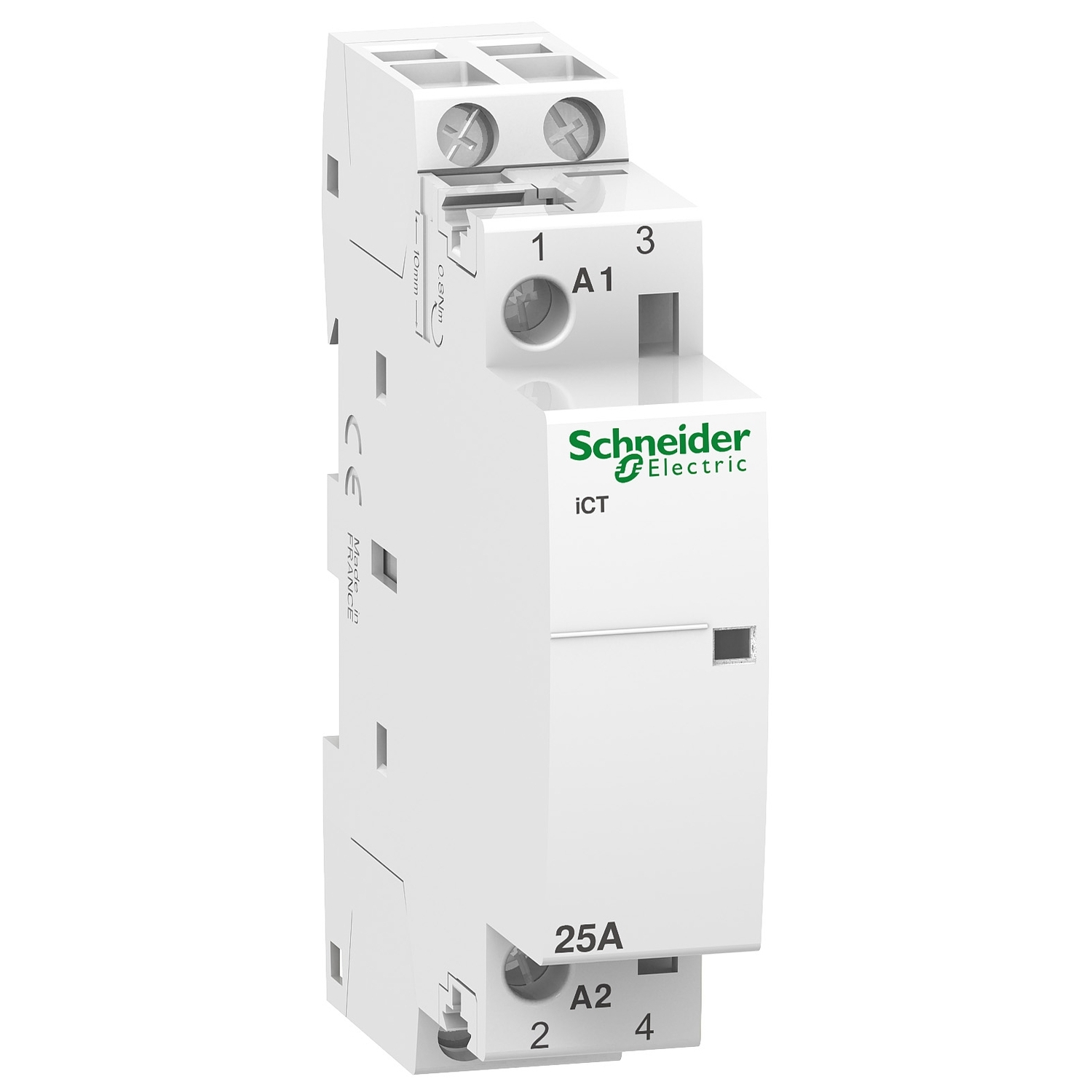 Contactor modular Schneider A9C20732, 25A, 2P 230/240 V c.a. 2NO, 81 x 18 x 68.5 mm