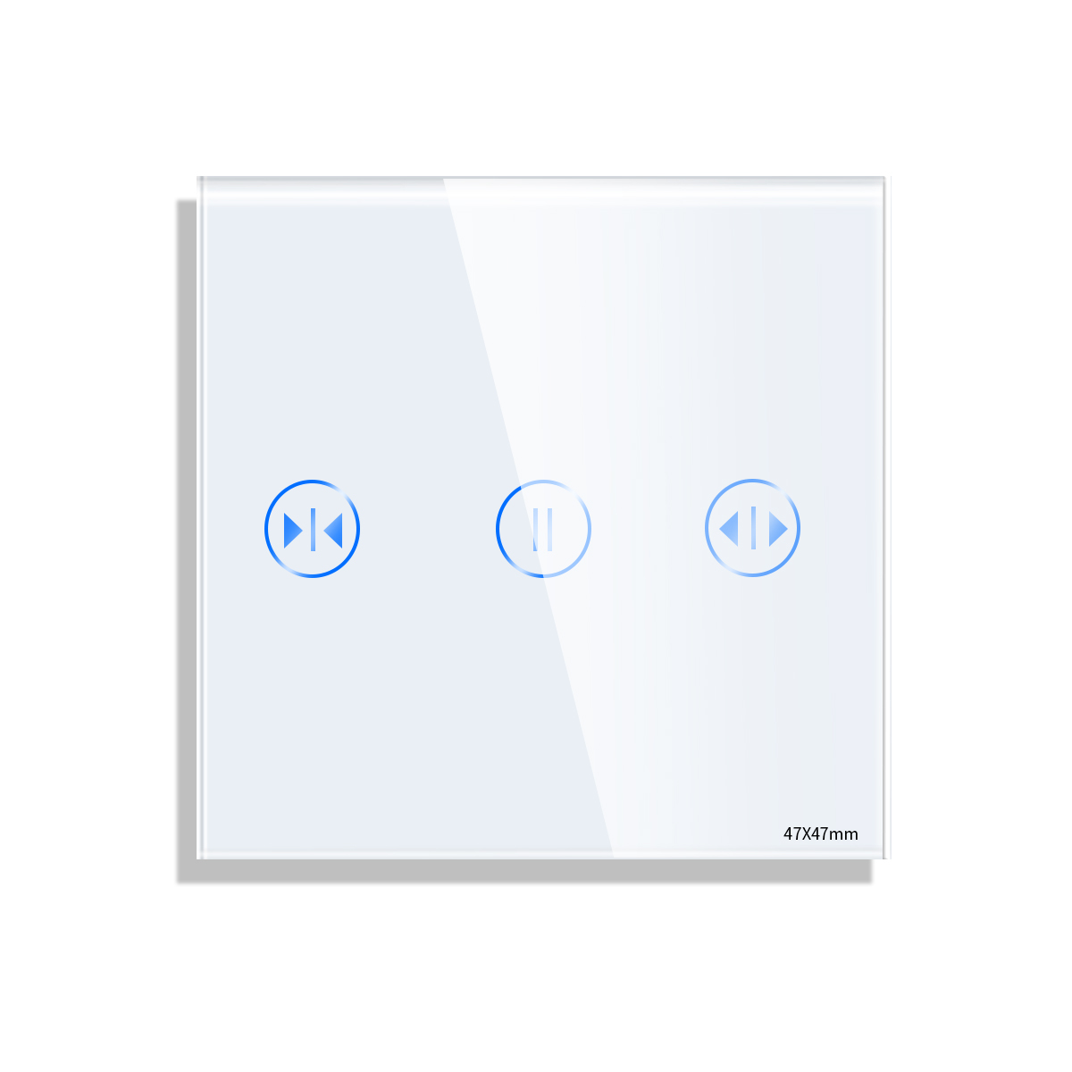 Panou Intrerupator Jaluzele cu Touch Mini din Sticla LUXION