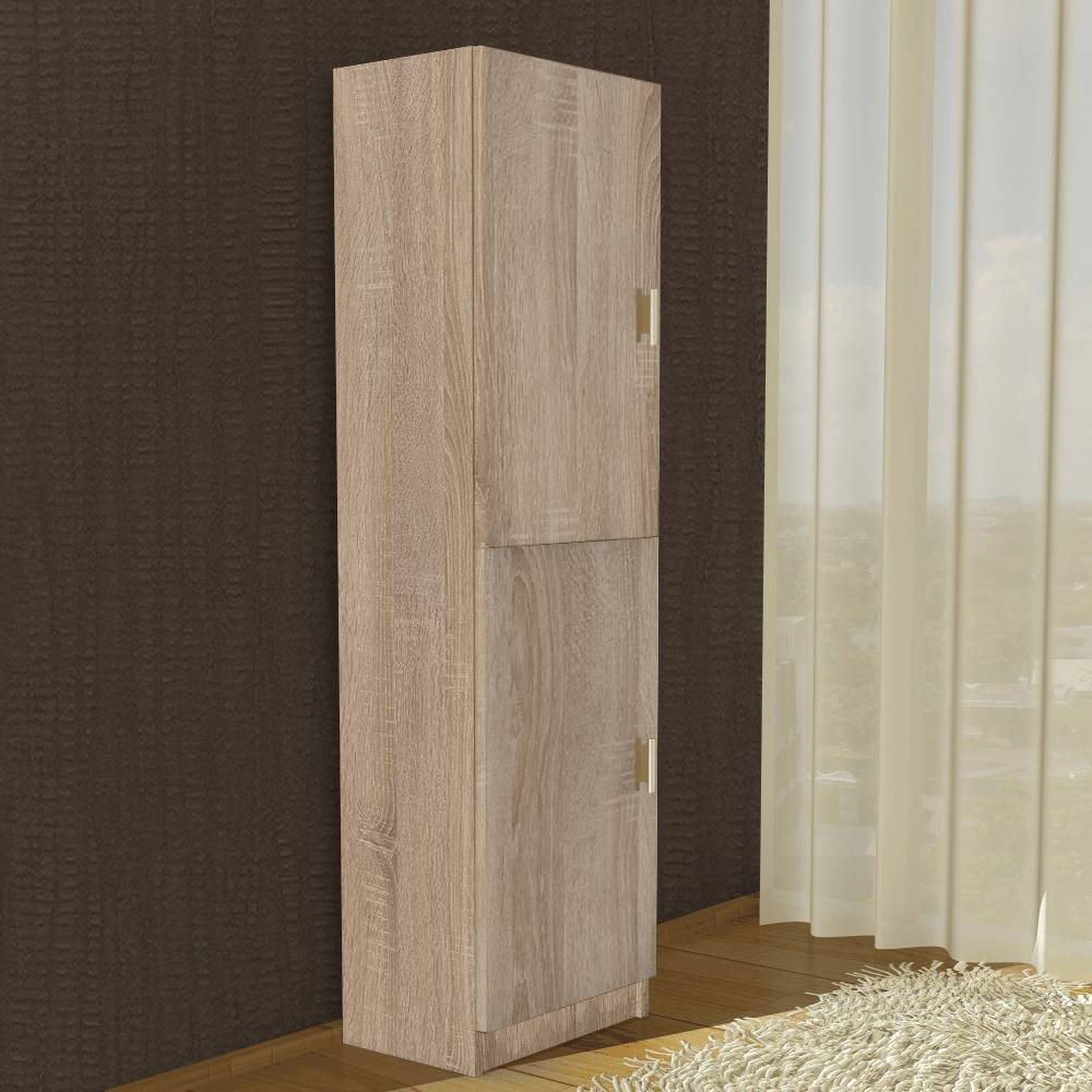 Dulap cu 5 rafturi pal melaminat, sonoma, 40 x 28 x 202 cm