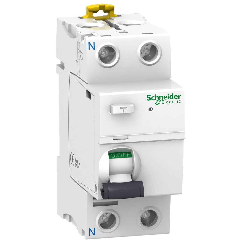 Intrerupator diferential RCCB 2P, 100A, 30Ma, Tip A Schneider A9R21291