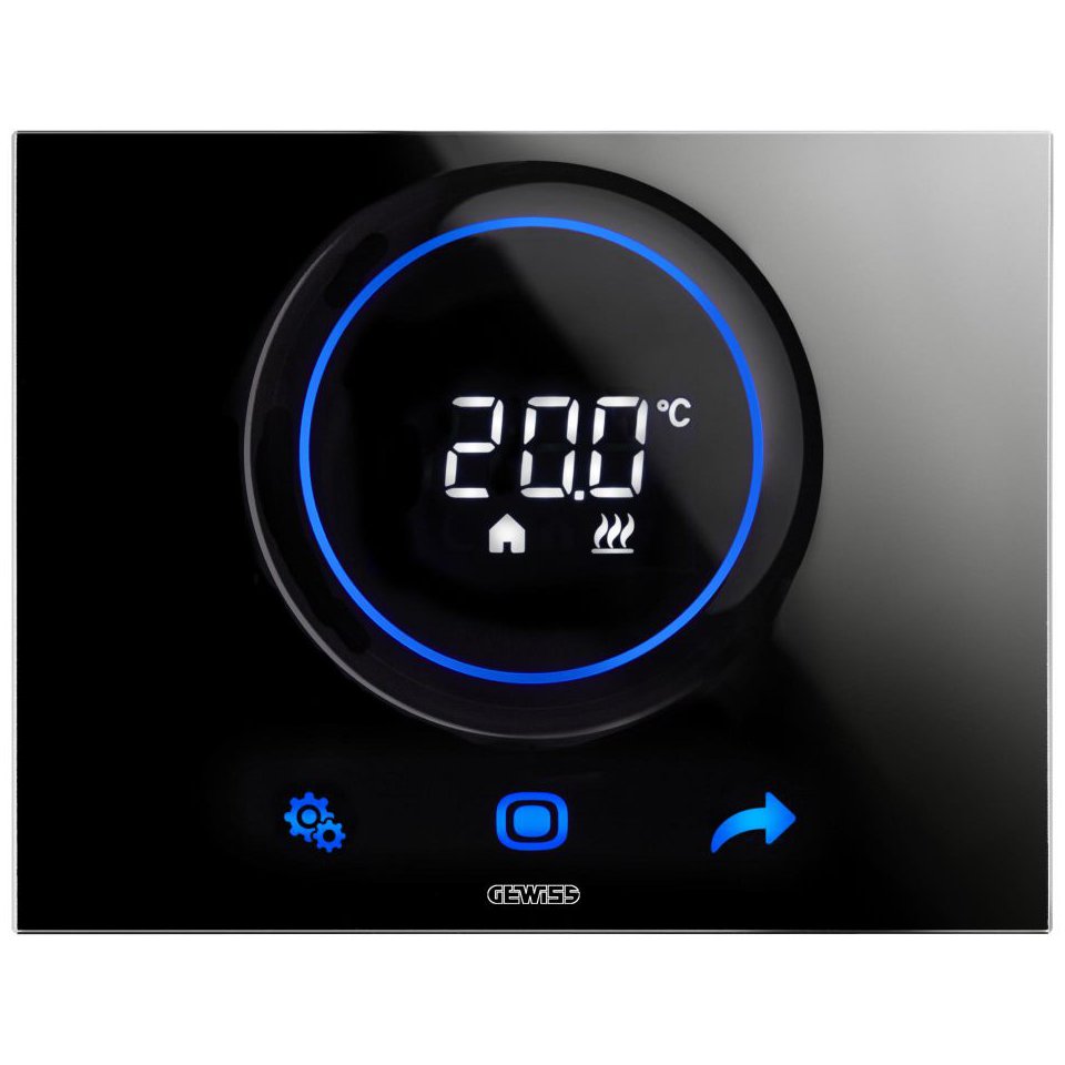 Termostat Termo Ice Wi-Fi PT( aplicat ) Gewiss Chorus GW16970CN, negru